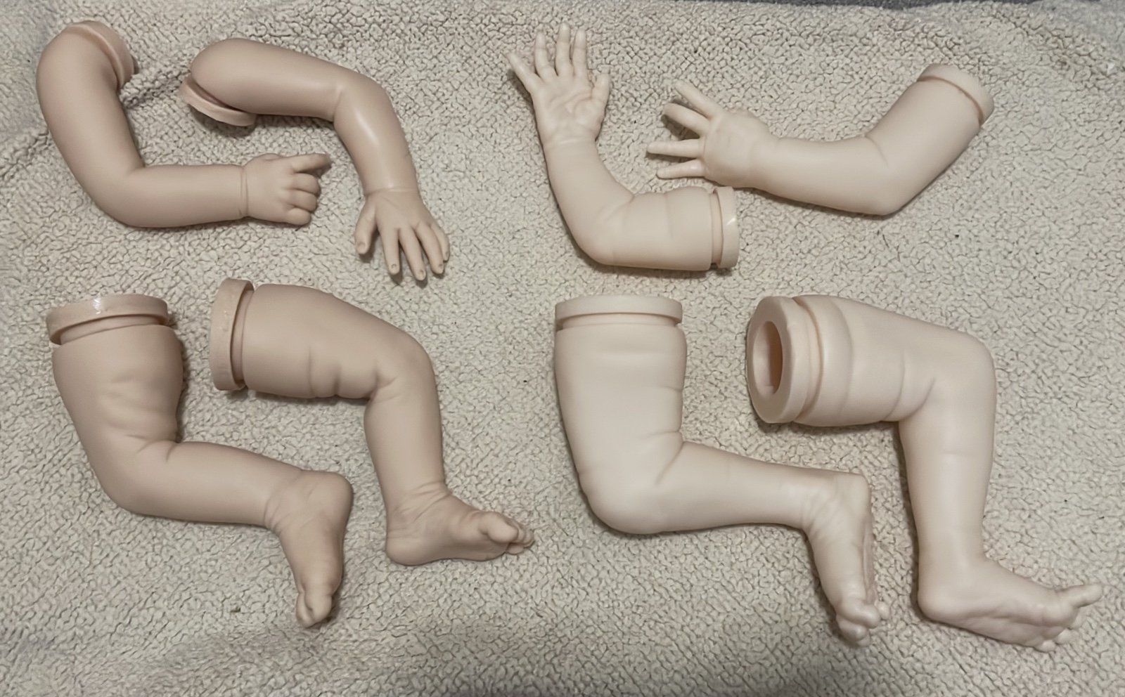 2 blank limb sets reborn doll