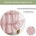 Peach Ruffle Shower Curtain, Vintage Handcrafted Bow Tie Bath Curtain