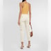 795 Isabel Marant Evalia Cropped Cotton-twill Straight-leg Pants white ecru