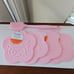 Le Creuset 4 Silicone Pink Flower Trivets with BONUS!! Spatula FREE SHIPPING!!