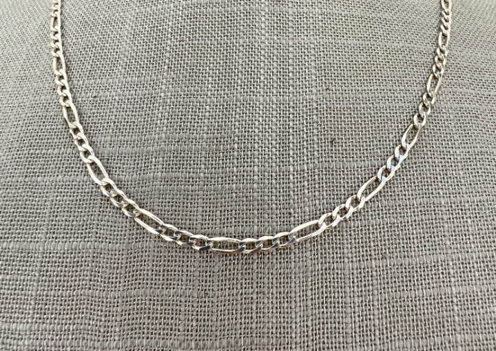 Sterling Silver 24 Figaro Necklace SN-3021