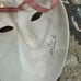 Ceramic Vintage Mardi Gras Flamingo Mask Signed J D Johnston Pink Green