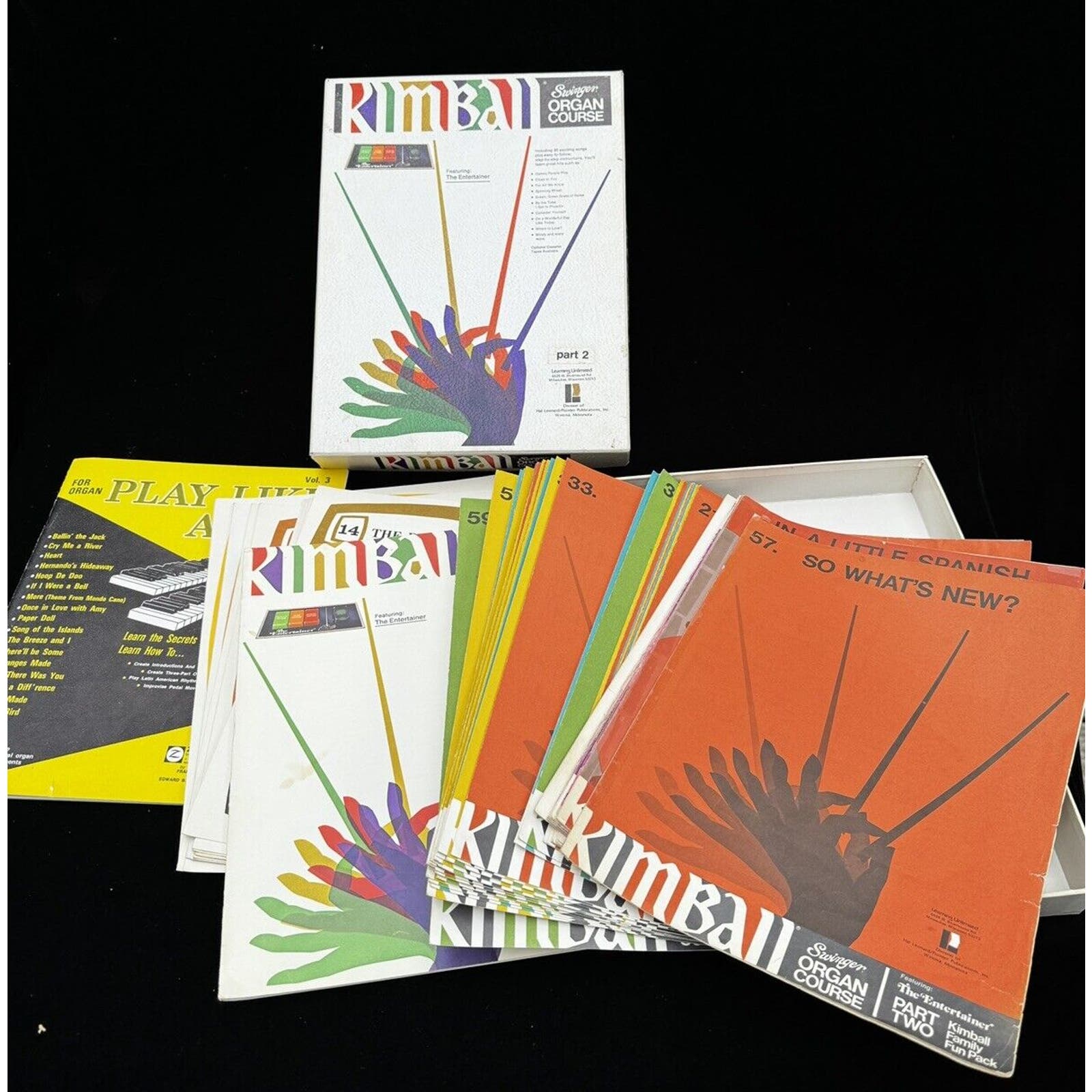 Rare Vtg Kimball Swinger Organ Course The Entertainer Huge Collection Vol 1-3