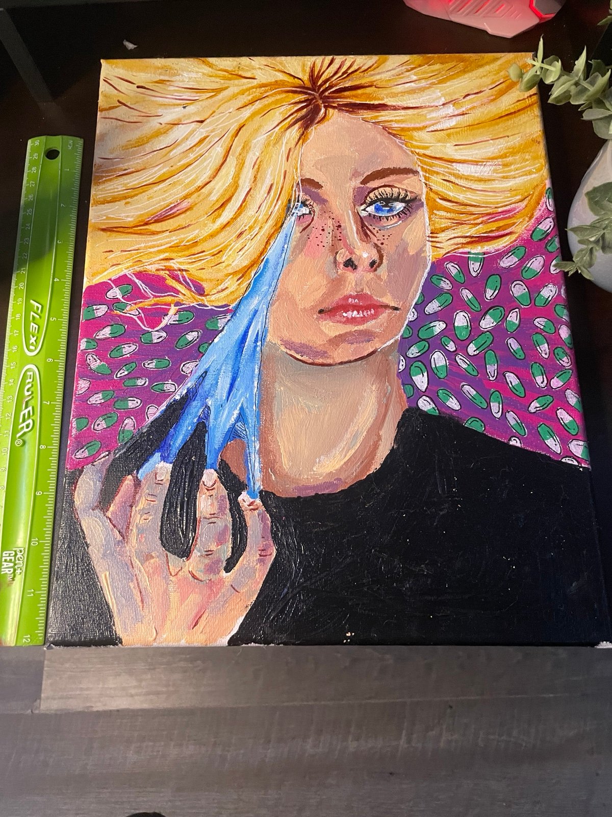 Acrylic painting made in 2022 || full background color and render