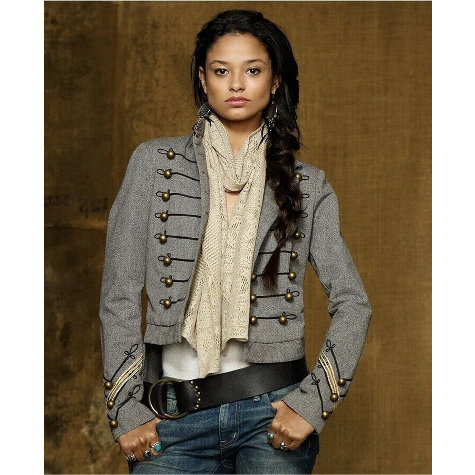Denim Supply Ralph Lauren Jacket Gray Military Cadet Officer Tailcoat XS