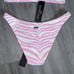 Zebra punch bathing suit top with cheeky bottom set.