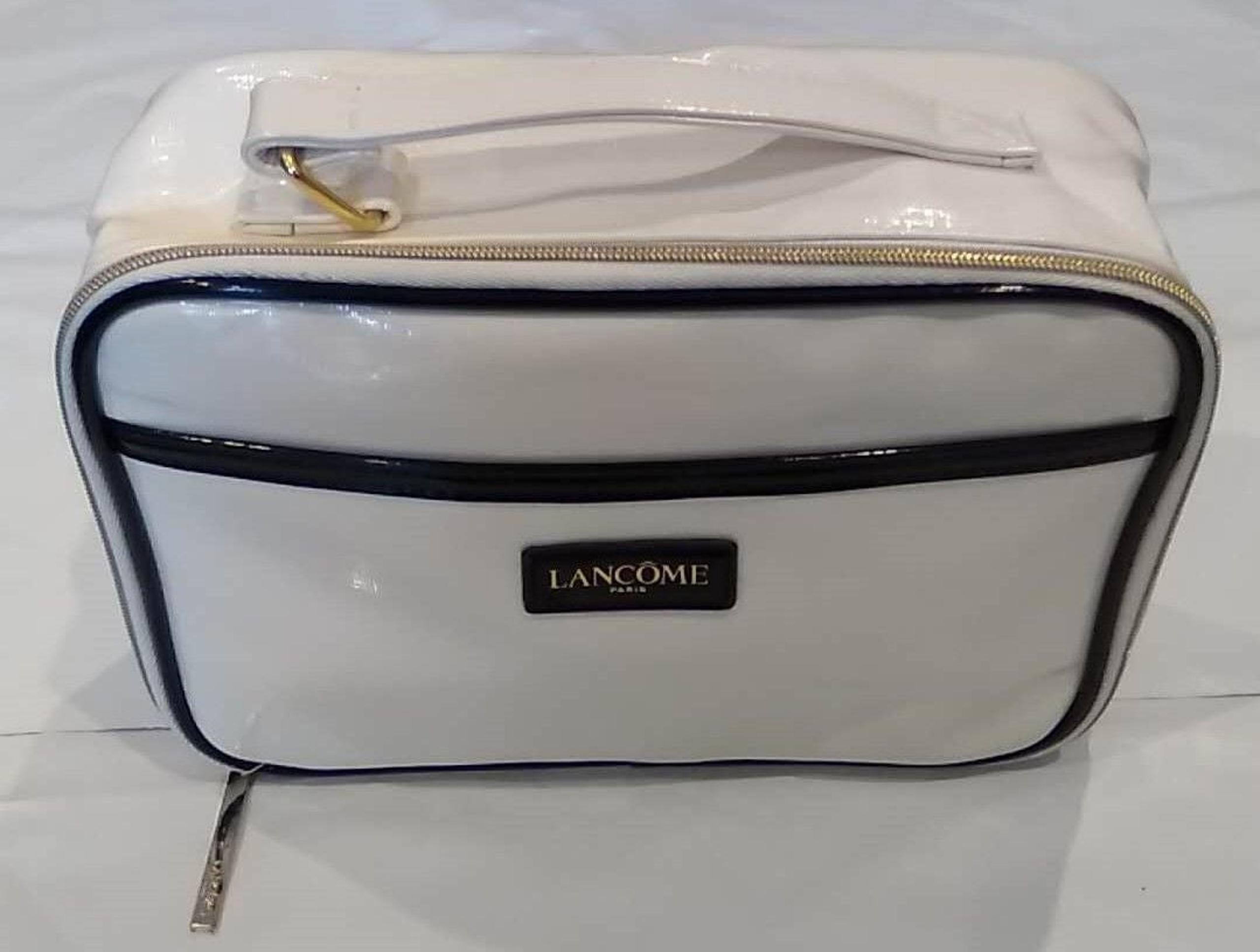 LANCOME PARIS WHITE MAKEUP BAG LARGE