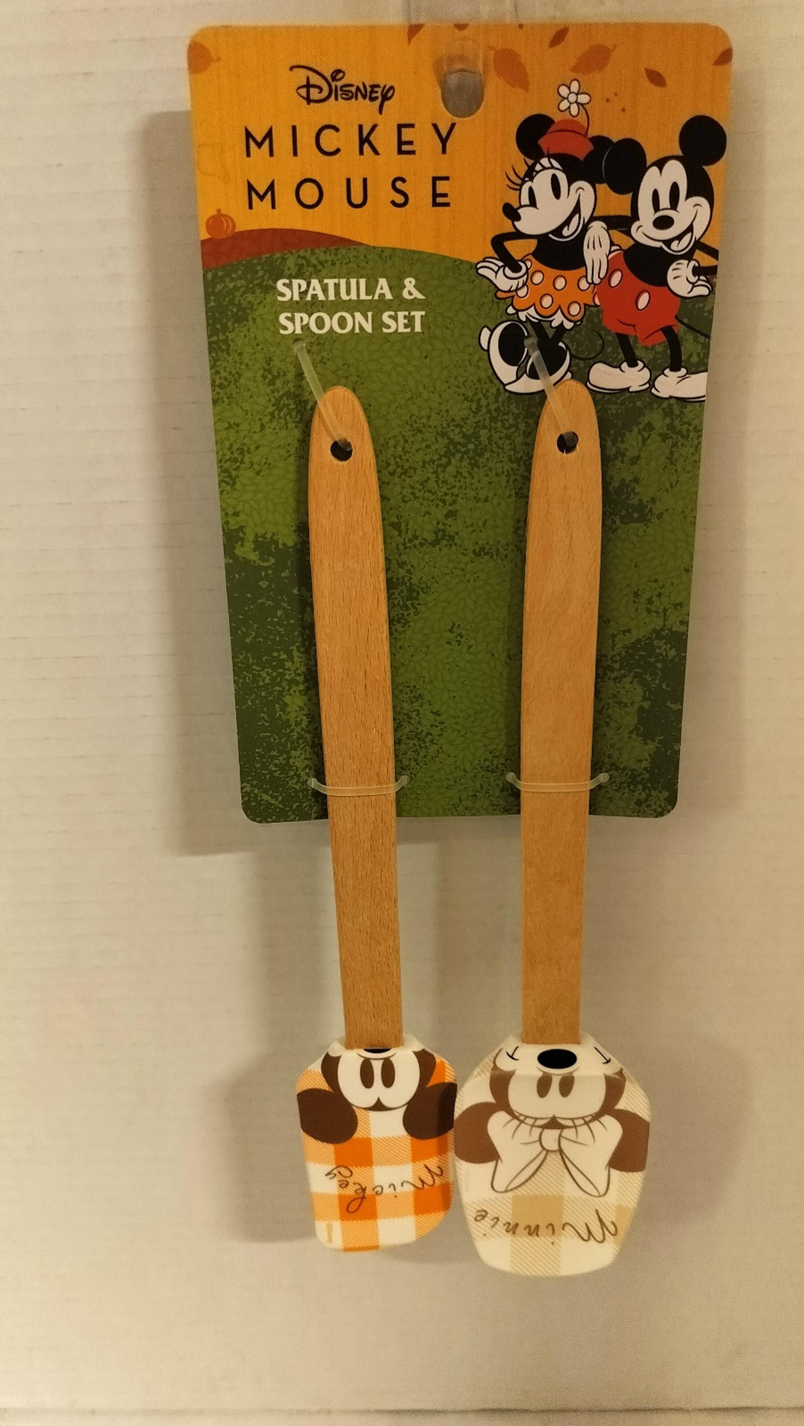 DISNEY Mickey Mouse Fall Spatula Spoon Set NWT Baking Set