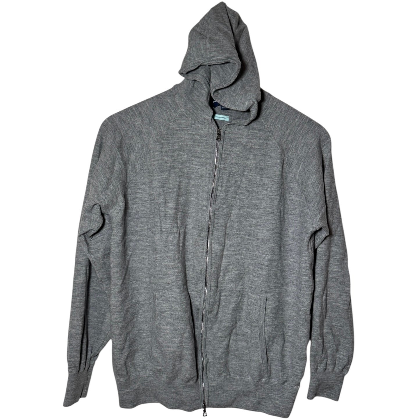 PETER MILLAR COLLECTION Excursionist Flex Full-Zip Hoodie 93% Wool Gray Men’s LG
