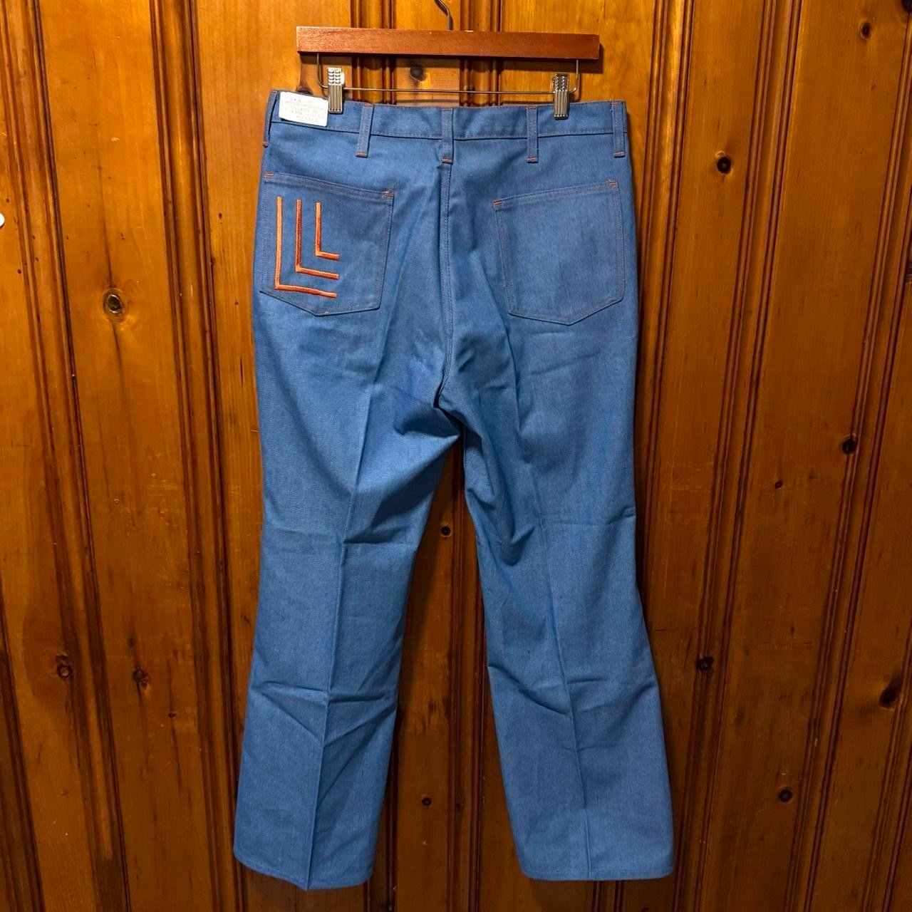 Men’s Vintage 1970s Sears Perma-Prest Jeans Talon 42 Zipper- NWT