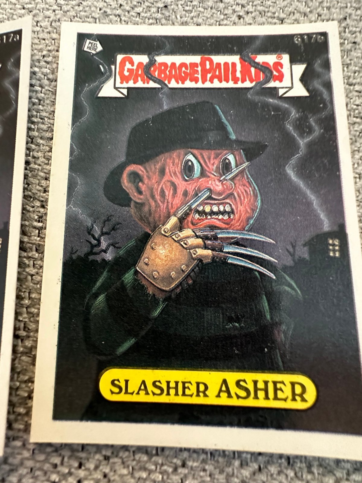 1988 Garbage Pail Kids 15th Series Claude Flesh #617a & #617b Slasher Asher NDC