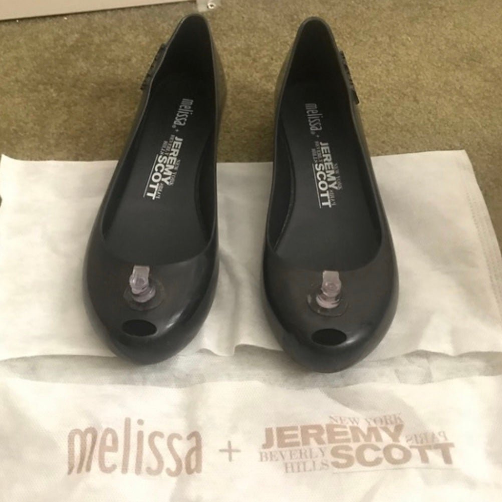 Melissa + Jeremy Scott Ultra Girl Edition Black Flats US 8