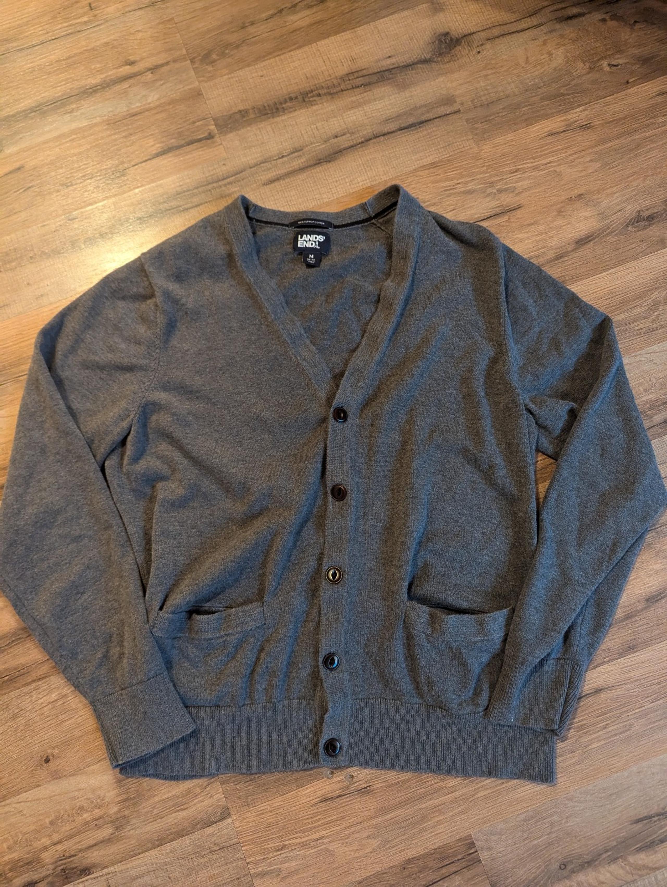 Lands End Grey Women's Cardigan