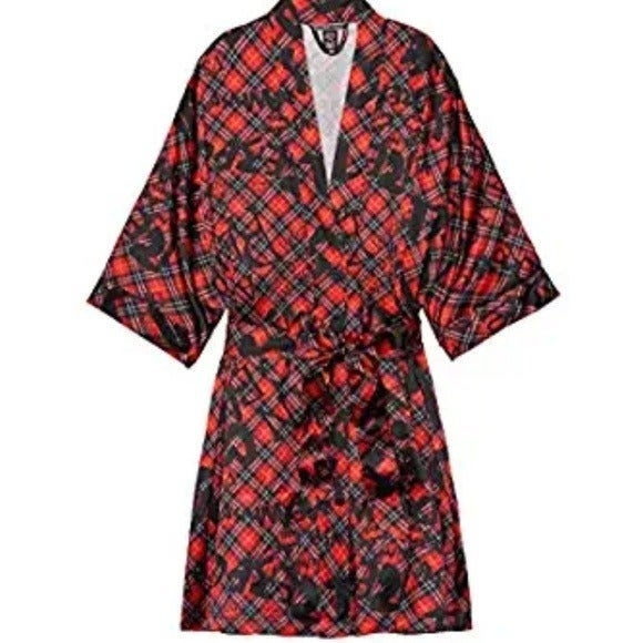 NWT Victoria's Secret Satin VS Logo Robe