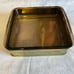 Vtg PYREX Corning 222 Glass Baking Dish w/ Decorative Metal Holder Fruit 8 x 8