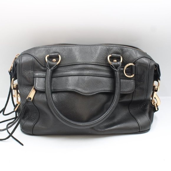 REBECCAMINKOFF WOMEN'S BLACK SATCHEL HAN