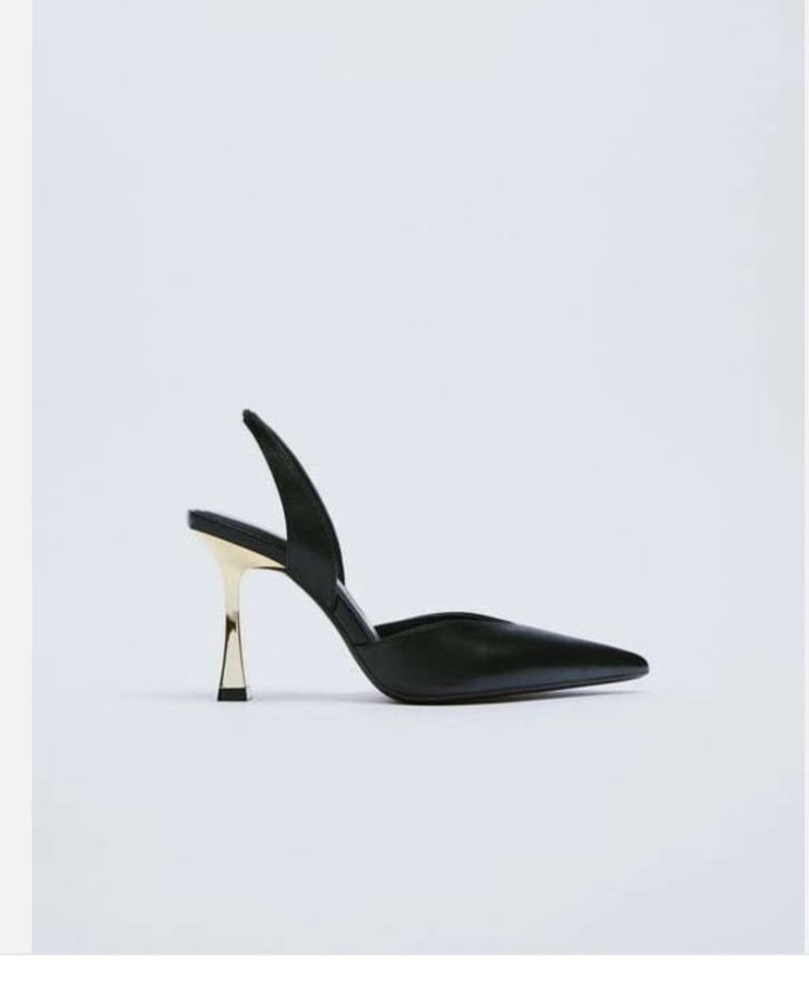 Zara sling back with gold heels 38