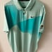 Nike Golf Dri Fit Vapor Tour Pro Polo Baby Blue Geometric Print Sz XL NWOT