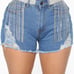 Drip Queen Rhinestone Denim Shorts