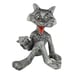 Handcrafted Ceramic Wolf Figurine With Removable Head Jeanette Clark Johnson