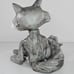 Handcrafted Ceramic Wolf Figurine With Removable Head Jeanette Clark Johnson