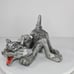 Handcrafted Ceramic Wolf Figurine With Removable Head Jeanette Clark Johnson