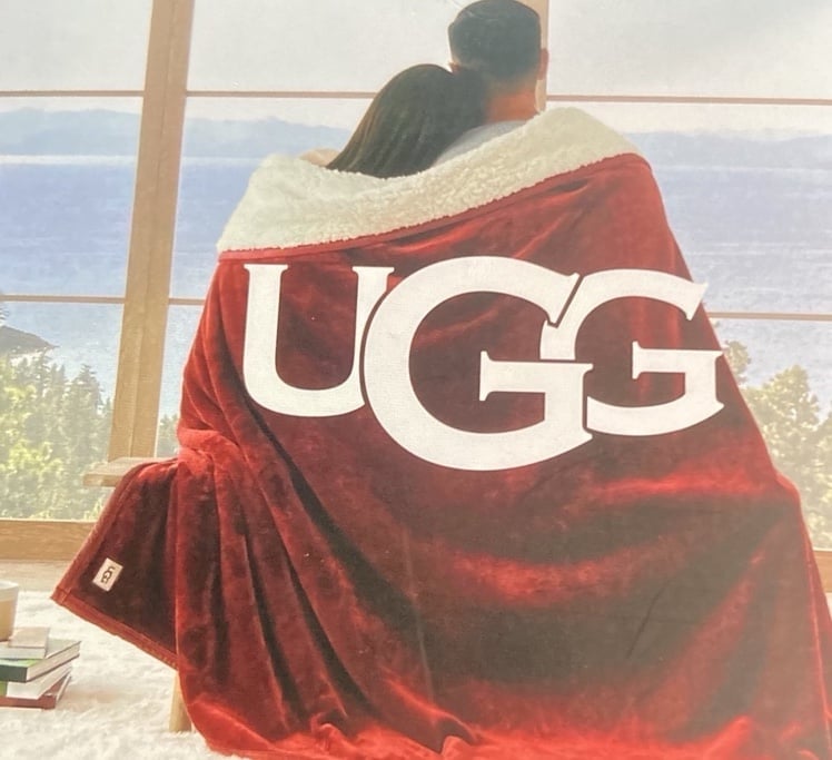 Ugg Avery Oversized Throw for Two 60”X80” Autumn NEW