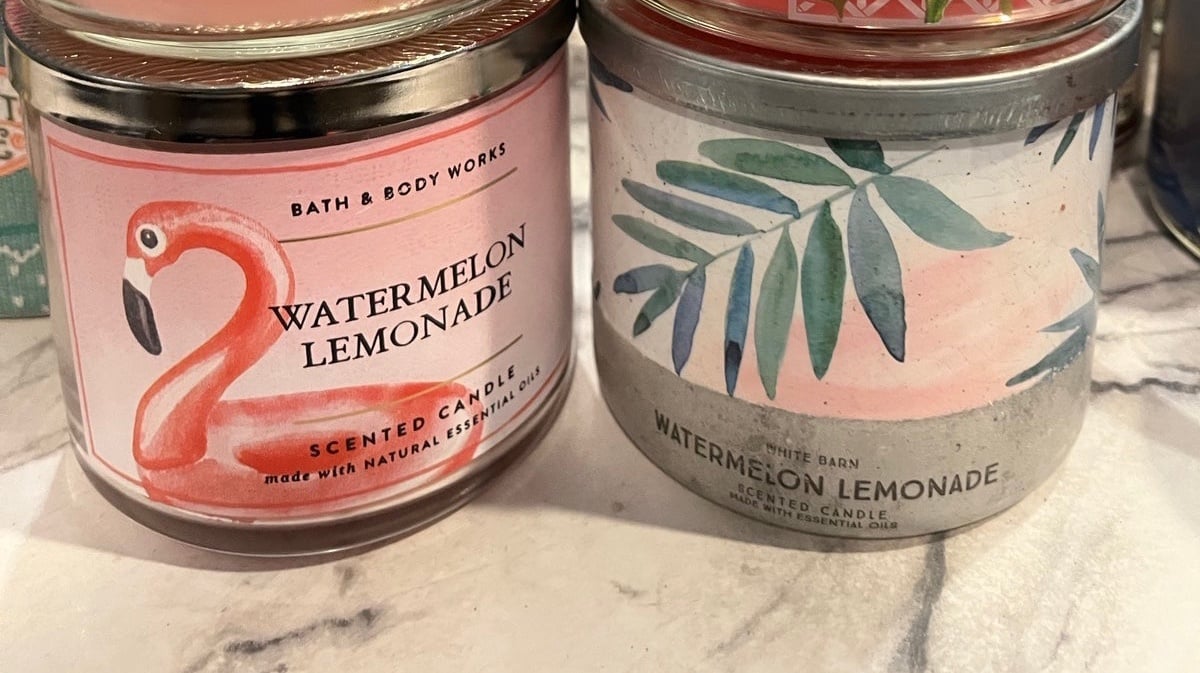 Watermelon lemonade candles