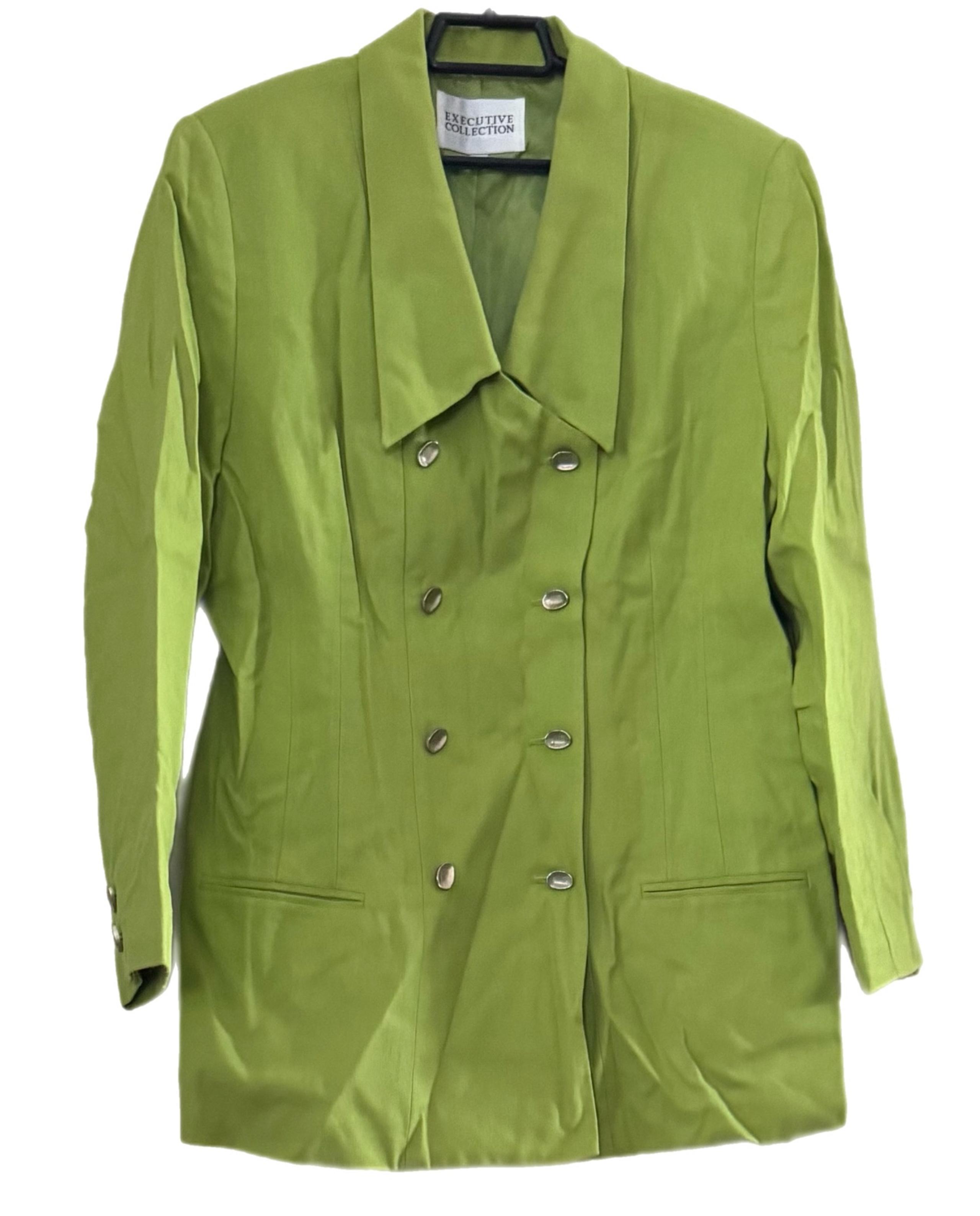 Executive Collection (R) Plus Size Womens Business Blazer 18 Green Jacket EUC