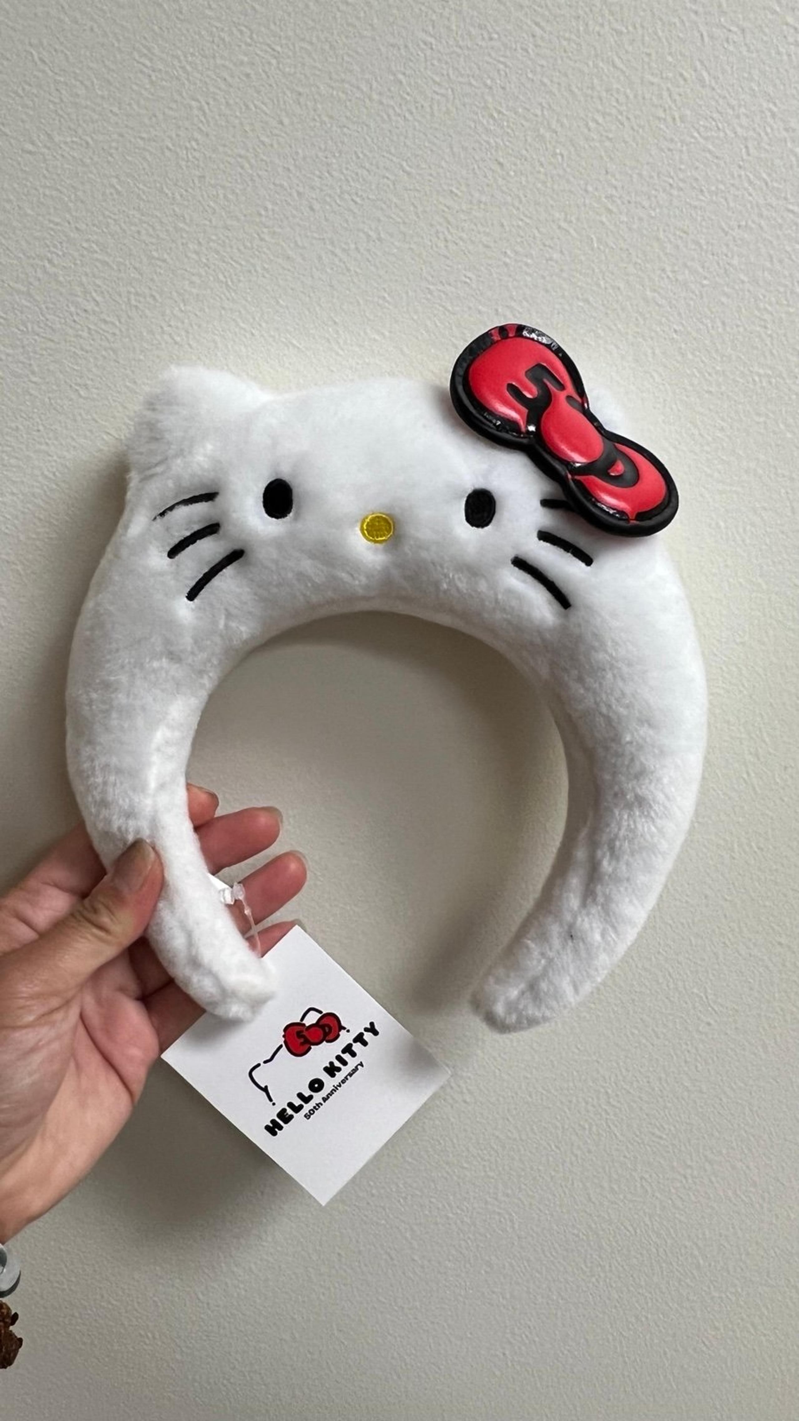Sanrio Hello Kitty 50th Anniversary White Red 50 Headband Trinket Plush