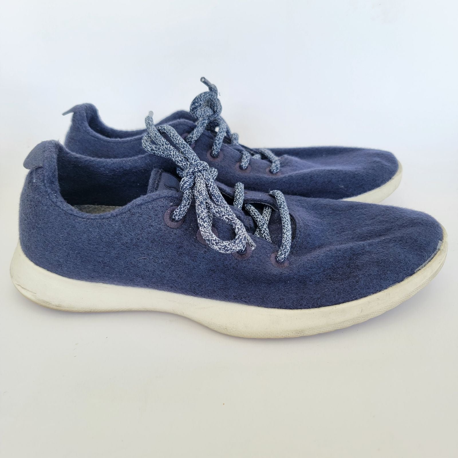 Allbirds Men's Size 10 Wool Runners Blue Lace Up Running Shoes