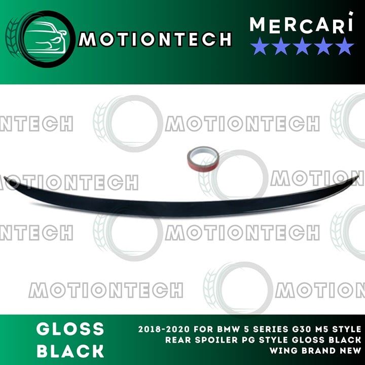 2018-2020 For BMW 5 Series G30 M5 Style Rear Spoiler Gloss Black Wing New