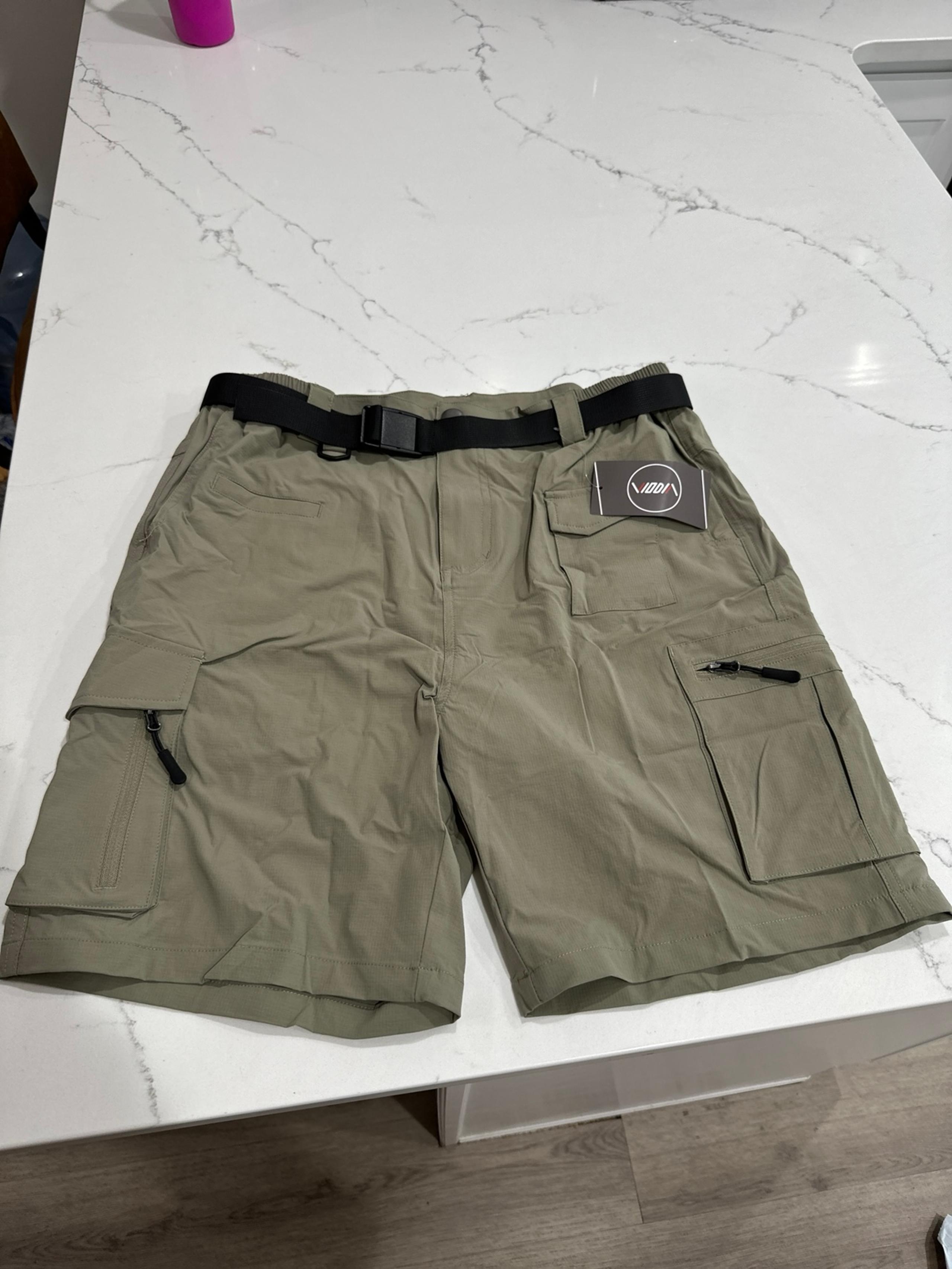 Men's Hiking Cargo Shorts Stretch Tactical Shorts for Men with 8 Pockets