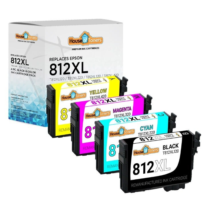 4PK Epson 812XL Ink | Remanufactured
