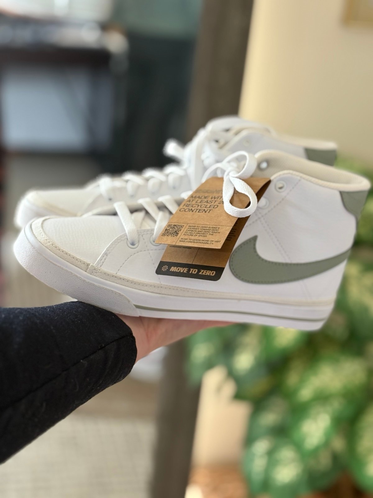 Nike Sneakers New with Tag Green Swoosh Court Legacy High TopWhite Jade Horizon