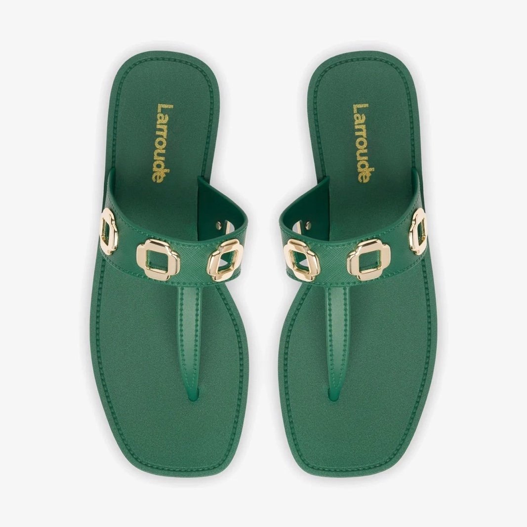 Larroude Womens Milan S Sandals in EMERALD GREEN