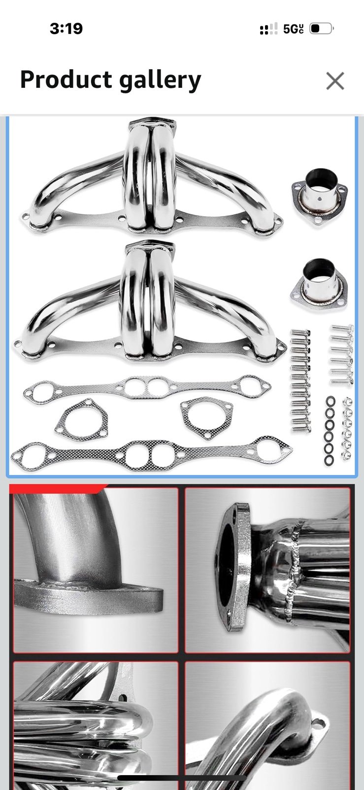 Exhaust shorty header