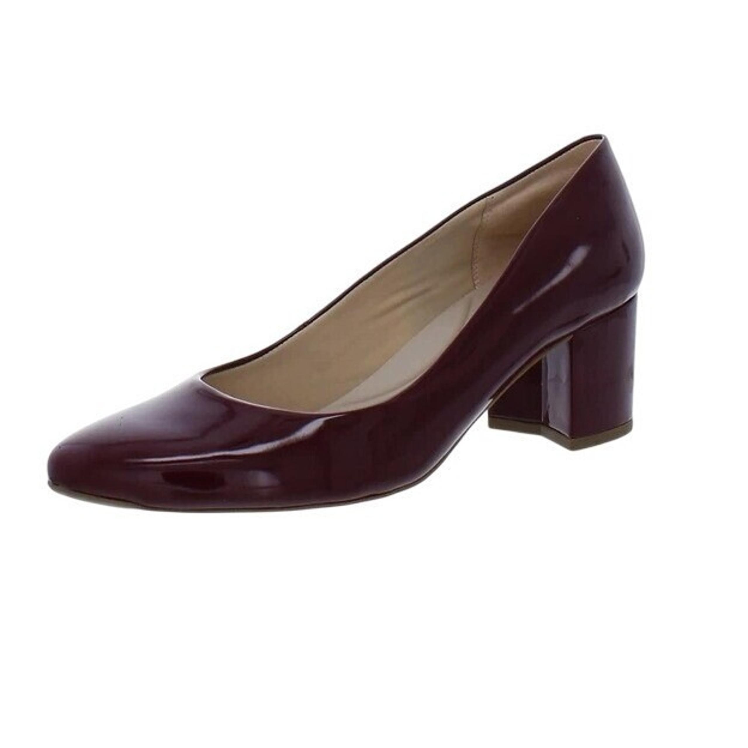 Easy Spirit Cosma3 Block Heel Pumps Dark Purple Patent Leather Comfort Size 8.5M