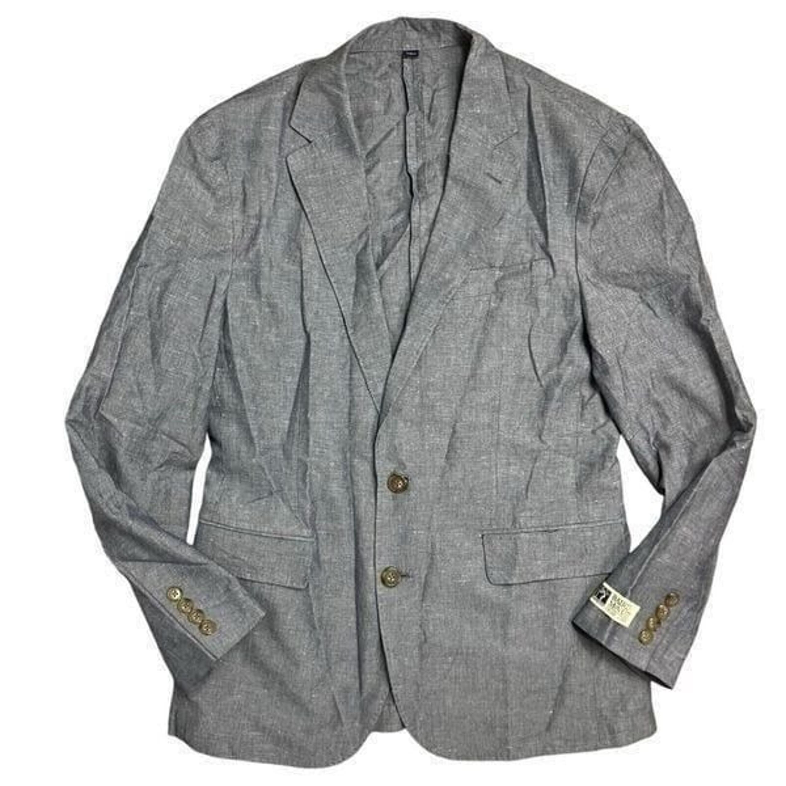 J. CREW x BAIRD McNUTT 36S Blue Ludlow Slim-fit Unstructured Suit Jacket