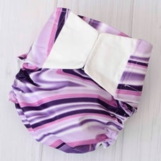 Purple Swirl One Size Cloth Diaper Cover