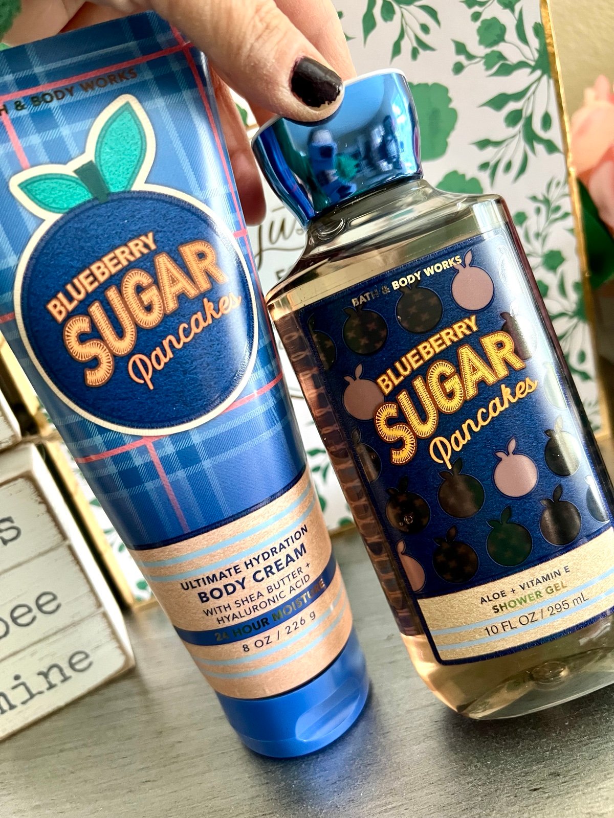 Bath and Body Works Blueberry sugar pancakes body cream and fragrance mist