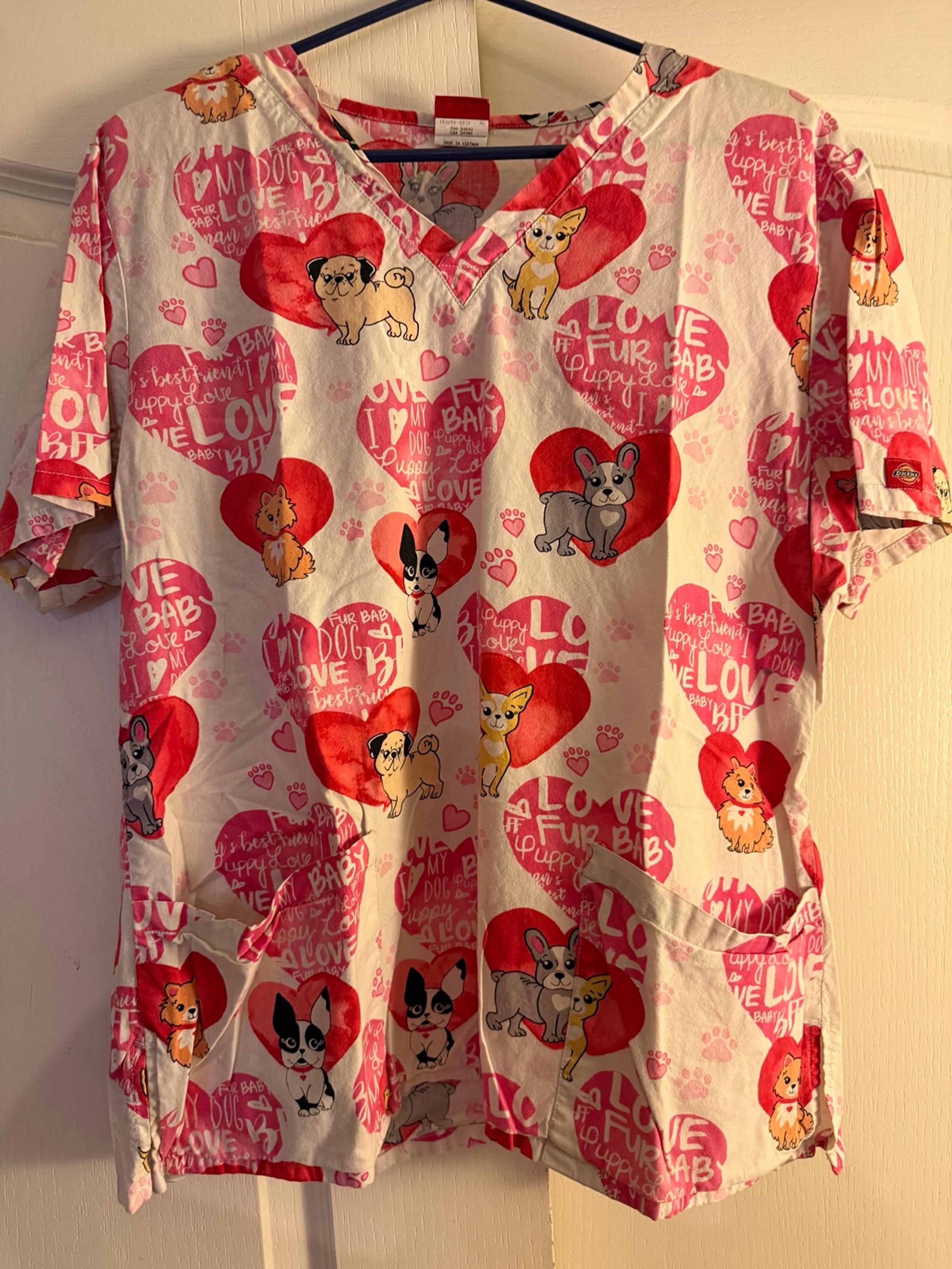 Adorable Dog Scrub Top