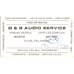 D&G Audio Service Mike Tulsa OK Vintage Business Card SD8-B5