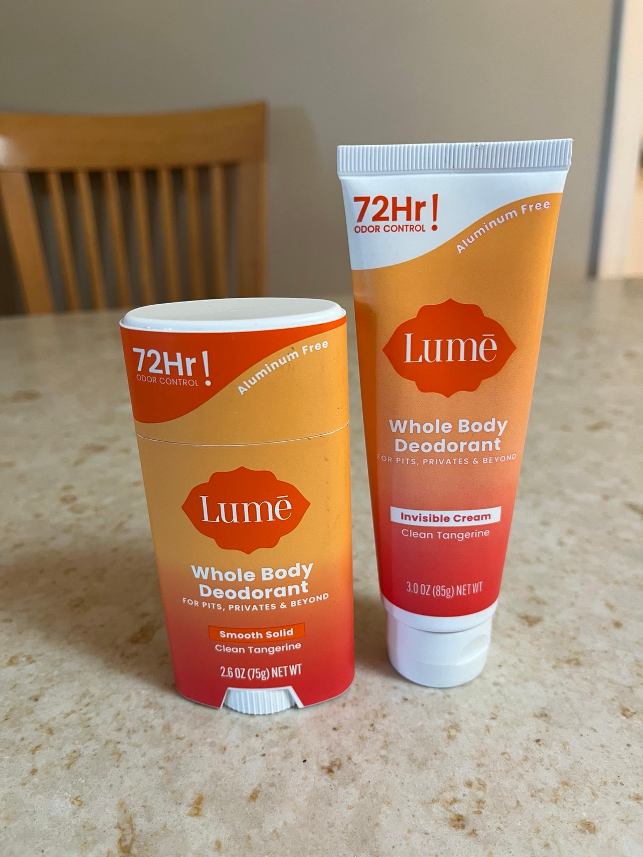 Lume clean tangerine whole body deodorant set