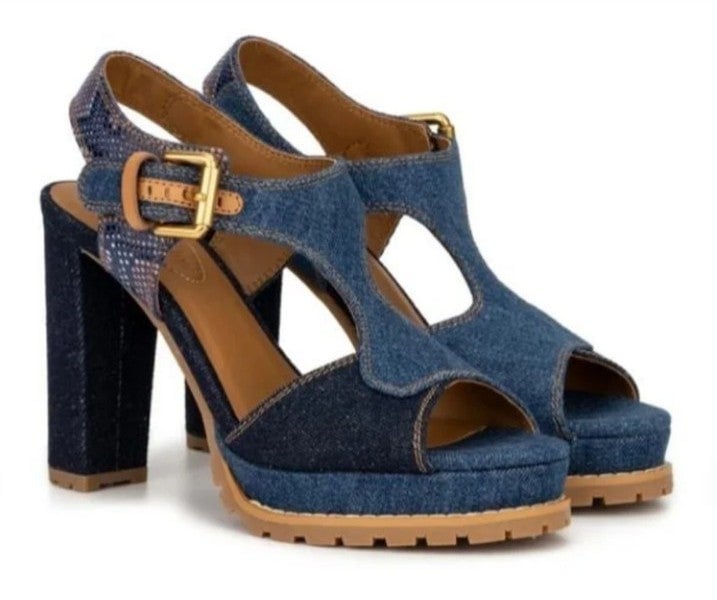 Chloe Denim Heels