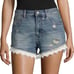 Free People Lace Trim Distressed Shorts