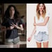 Free People Lace Trim Distressed Shorts