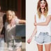 Free People Lace Trim Distressed Shorts