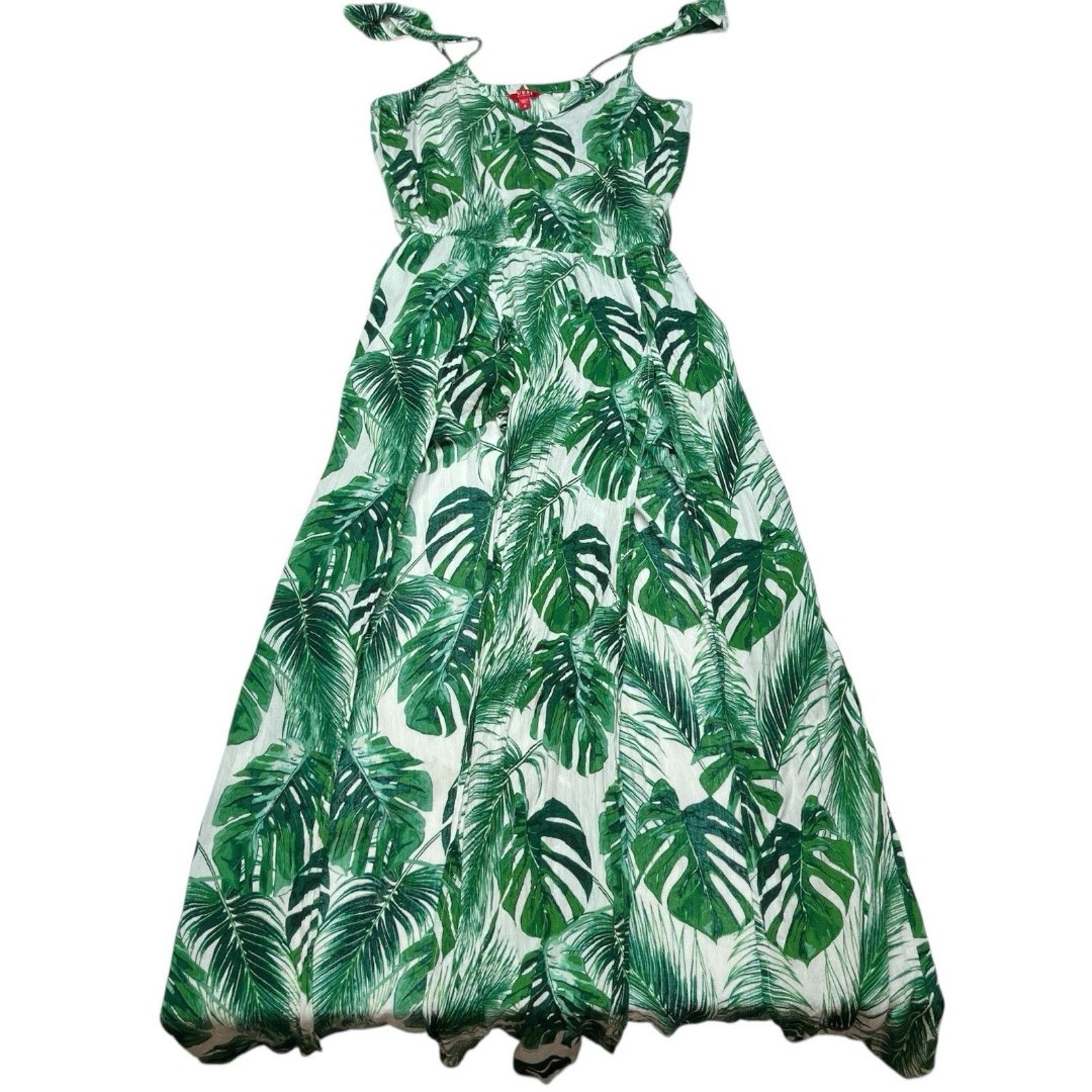 Guess Tropical Vacation Palm Leaf Romper Dress