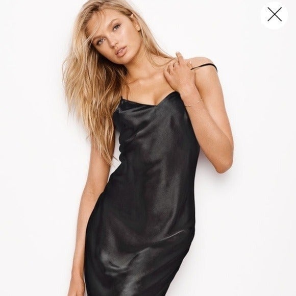 Black Victoria's Secret Midi Slip Dress